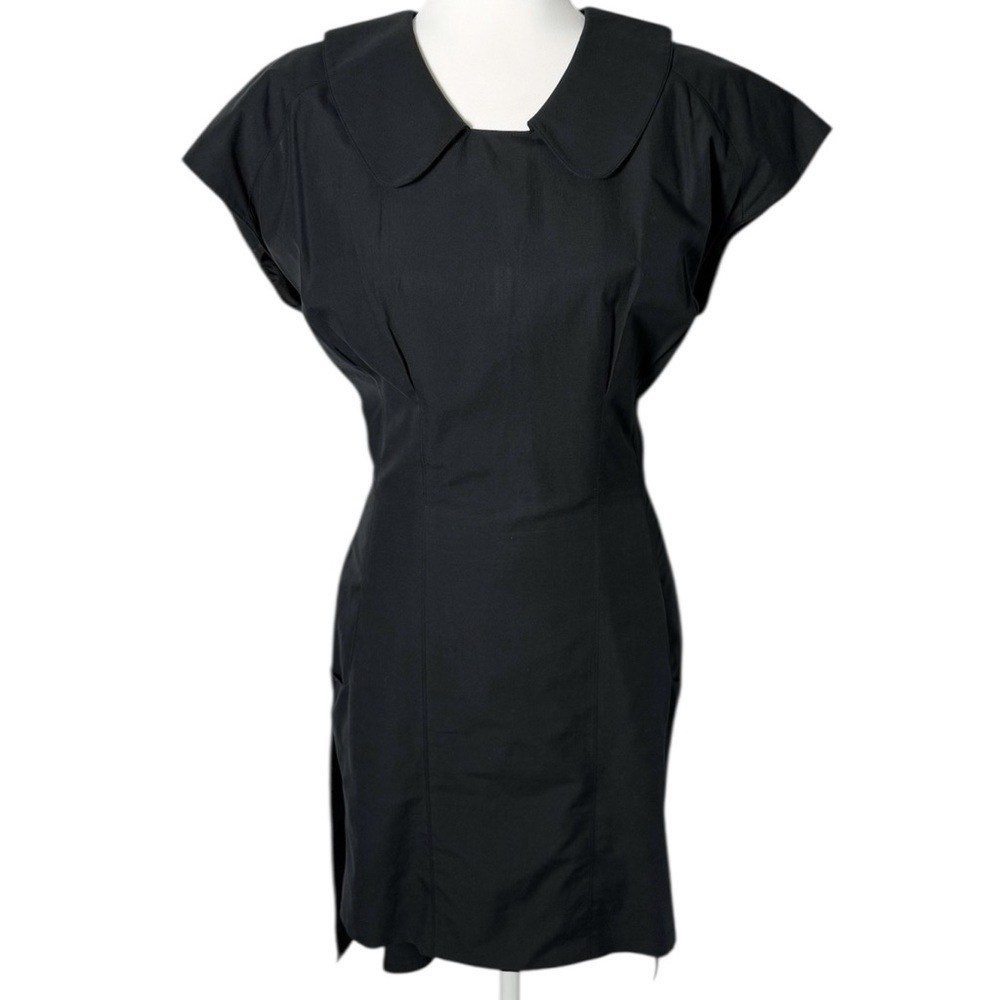 Vintage 1980’s Karl Lagerfeld Made in France Classic Black Cotton Dress Size 42